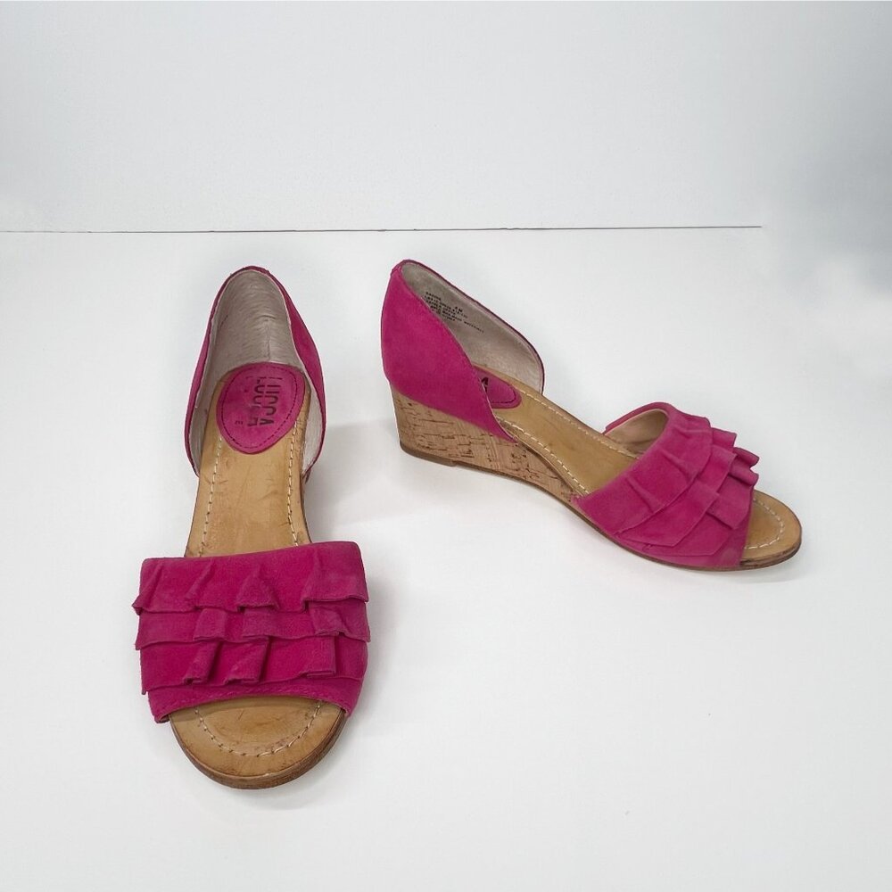 LUCCA LANE Saddie‎ Wedge Pink Sandals 8